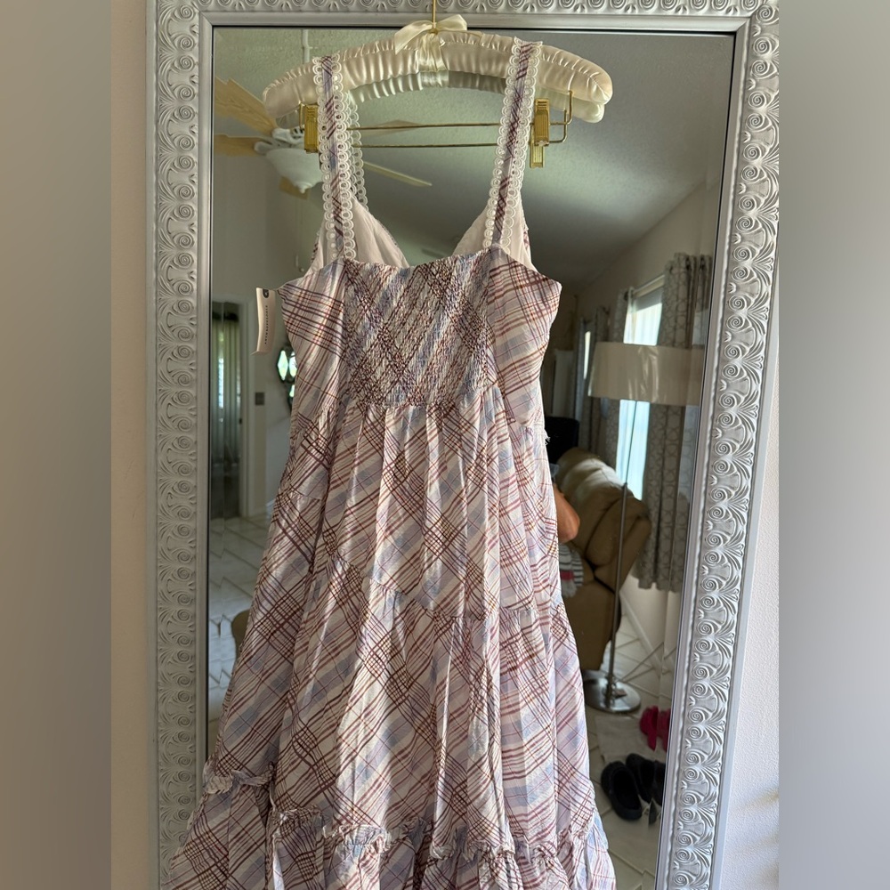 Anthropologie Bobby asymmetrical tiered ruffle midi dress - Picture 3 of 7